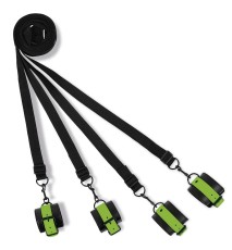 Set de Ataduras para la Cama con Esposas que Brillan en la Oscuridad